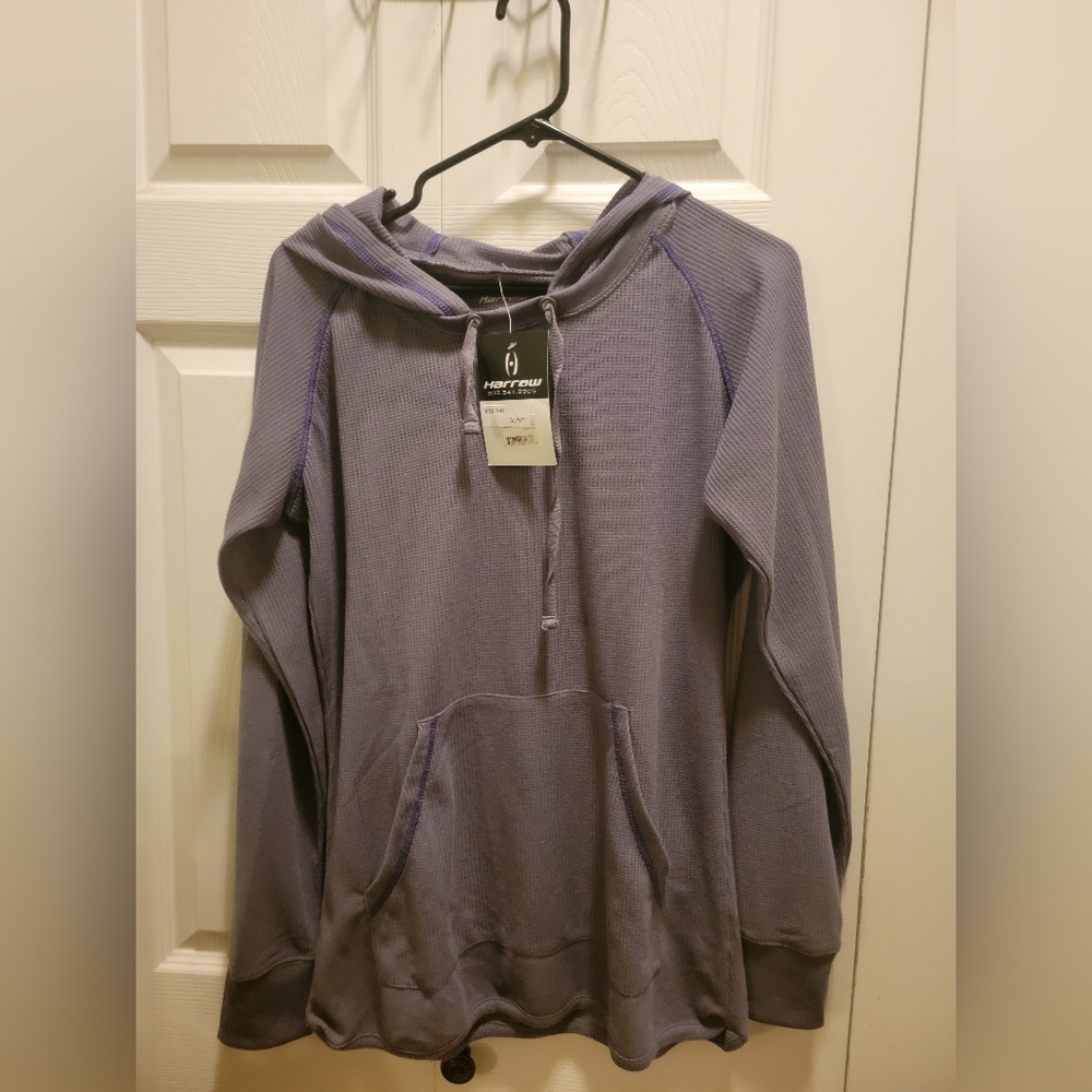 Gray Long Sleeve Hoodie w/front pockets Size XL